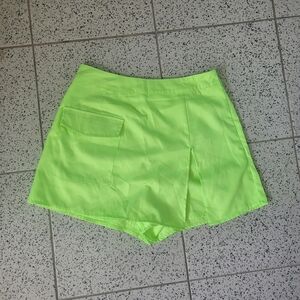 Lime green skort